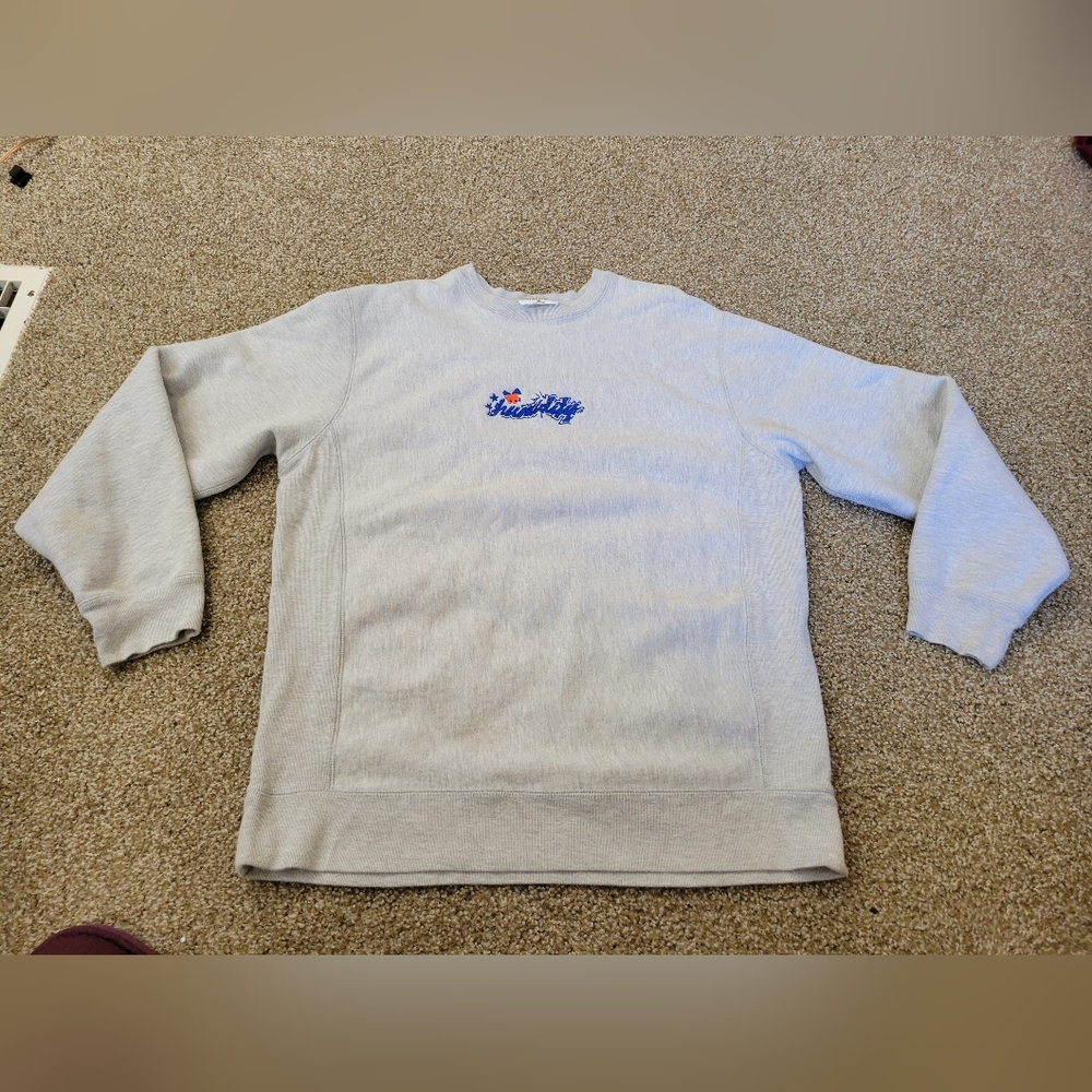 Itc Independent Trading Company Blue Embroidery Humidity pullover Unisex Sweater